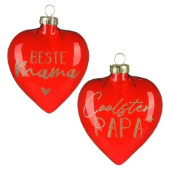 Depot Kugeln & Baumspitzen^Baumschmuck Herz-Set