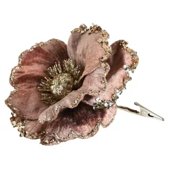 Depot Adventskranz-Deko^Blute Auf Clip Glimmer Ca.D13Cm