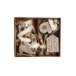 Depot Adventskranz-Deko^Deko-Anhänger-Set Filzfiguren
