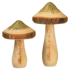 Depot Geschenkideen^Deko-Objekt-Set Pilz Glitter