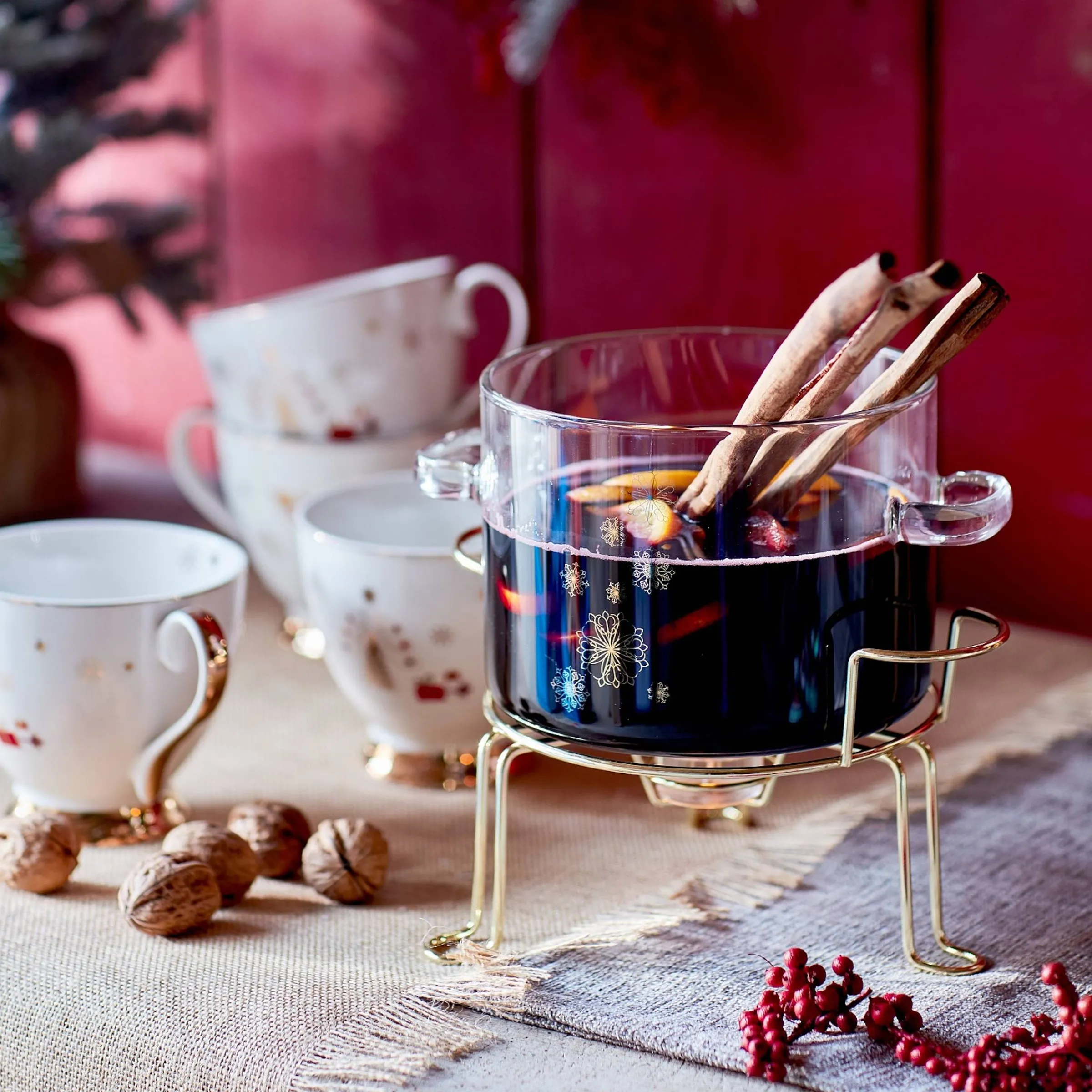 Depot Adventskranze & Zubehör^Deko-Set Weihnachts-Kerzenhalter Traditionell