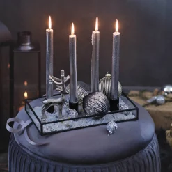 Depot Adventskranze & Zubehör^Deko-Weihnachtstablett Silver Glam