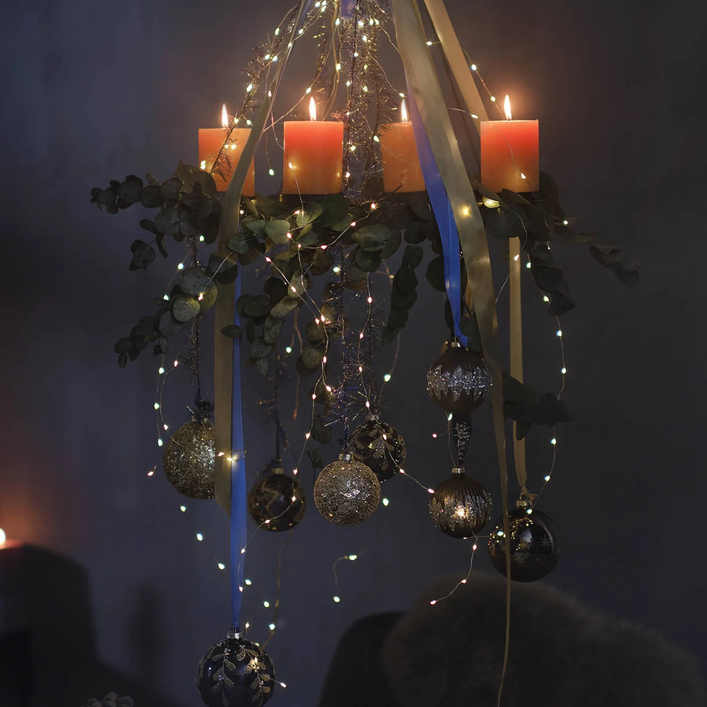 Depot Adventskranze & Zubehör^Deko-Weihnachtstablett Silver Glam