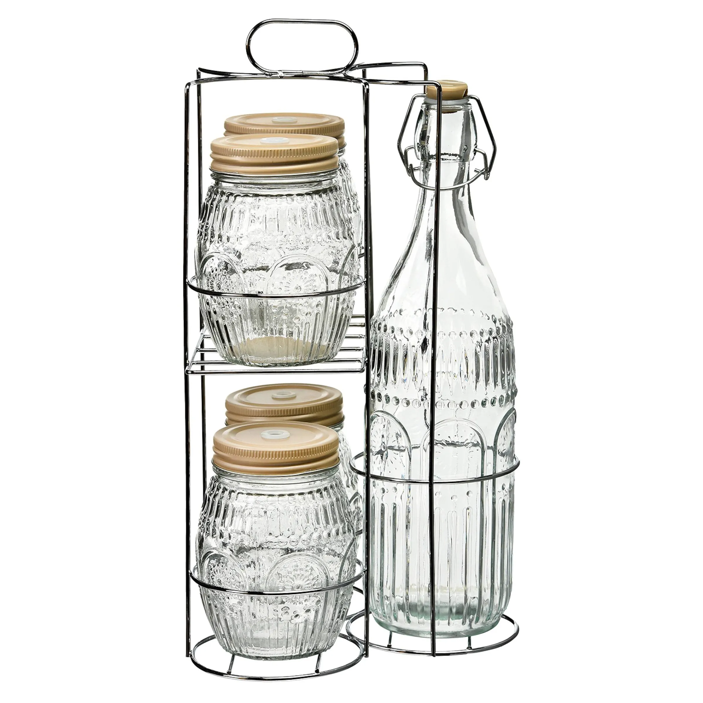 Depot Geschirr & Servieren^Flasche & Gläser-Set Romance Mit Halterung