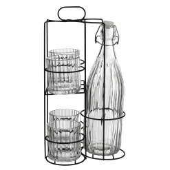 Depot Geschirr & Servieren^Flasche & Gläser-Set Tom Mit Halterung