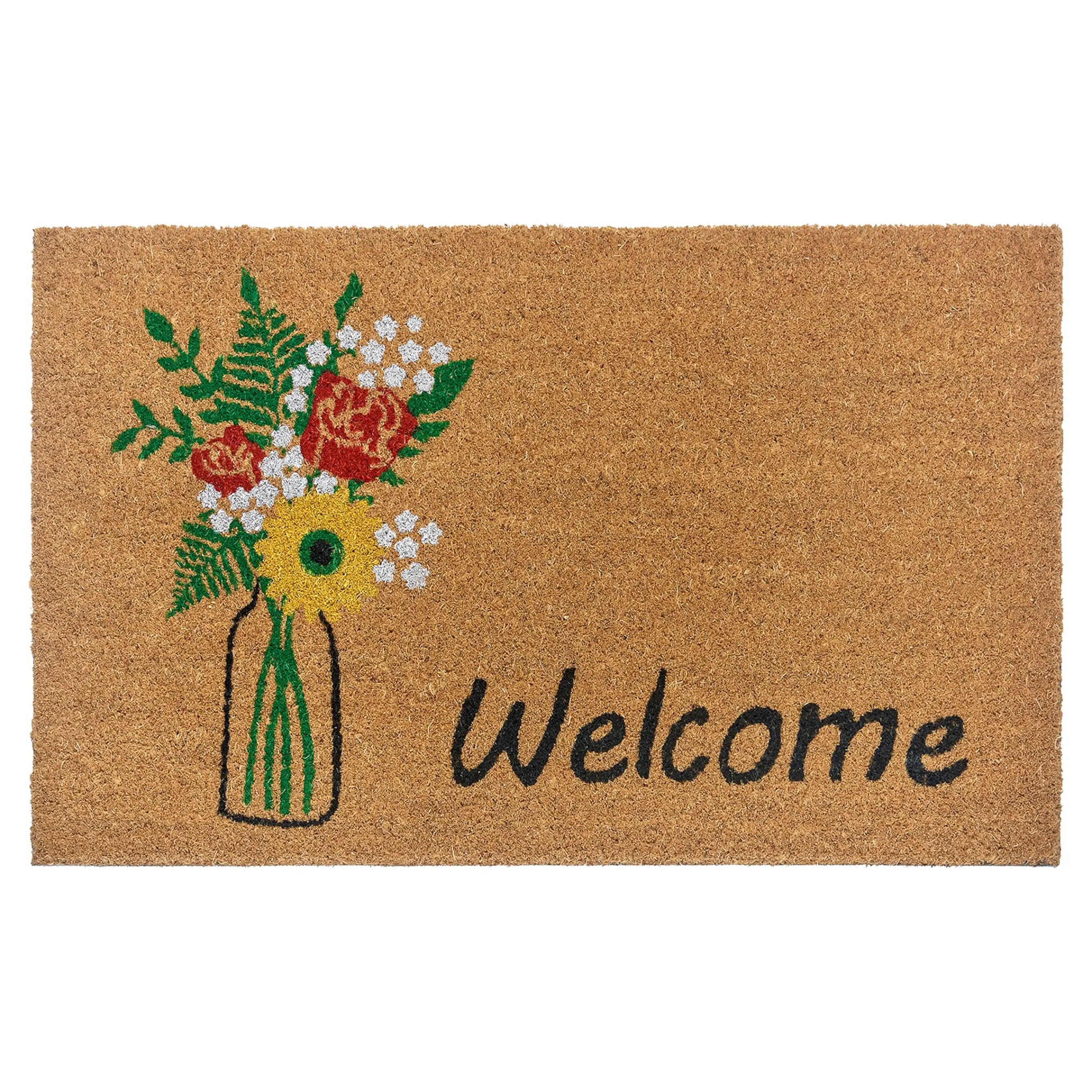 Depot Geschenkideen^Fusmatte Welcome & Flowers