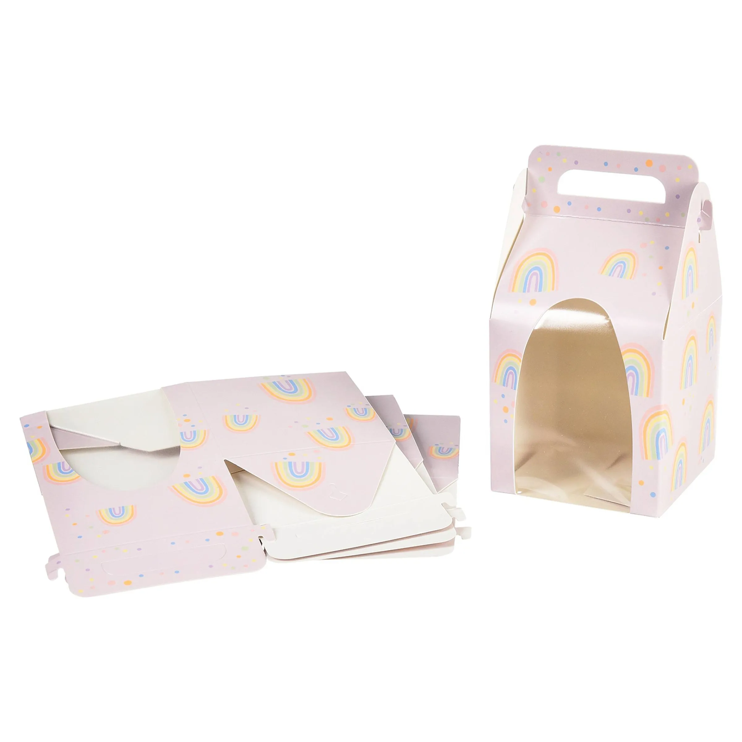 Depot Geschenkideen^Gebackverpackungsbox Rainbow