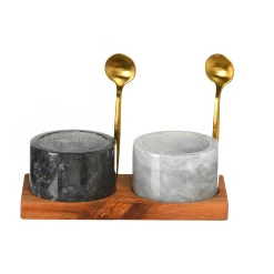 Depot Geschenkideen^Gewurzgefas-Set Marble