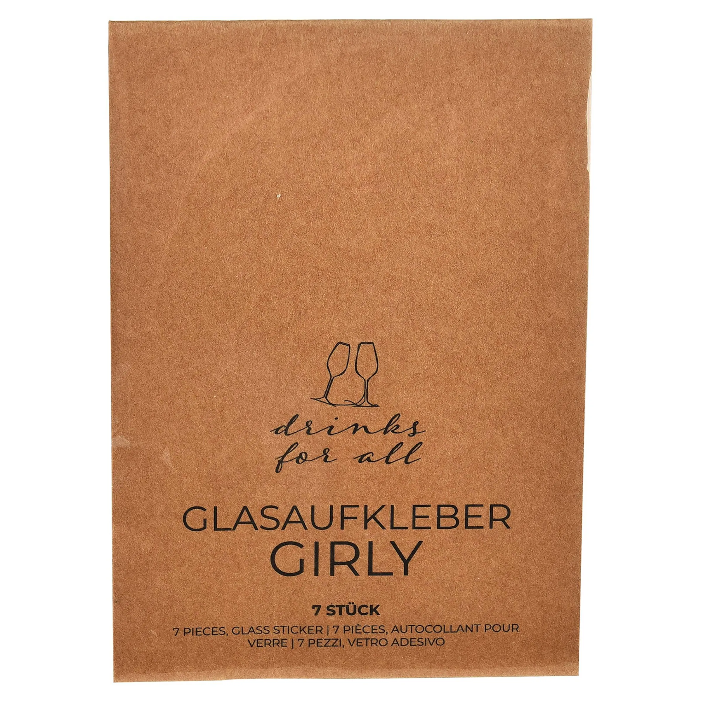 Depot Geschirr & Servieren^Glasaufkleber-Set Girly
