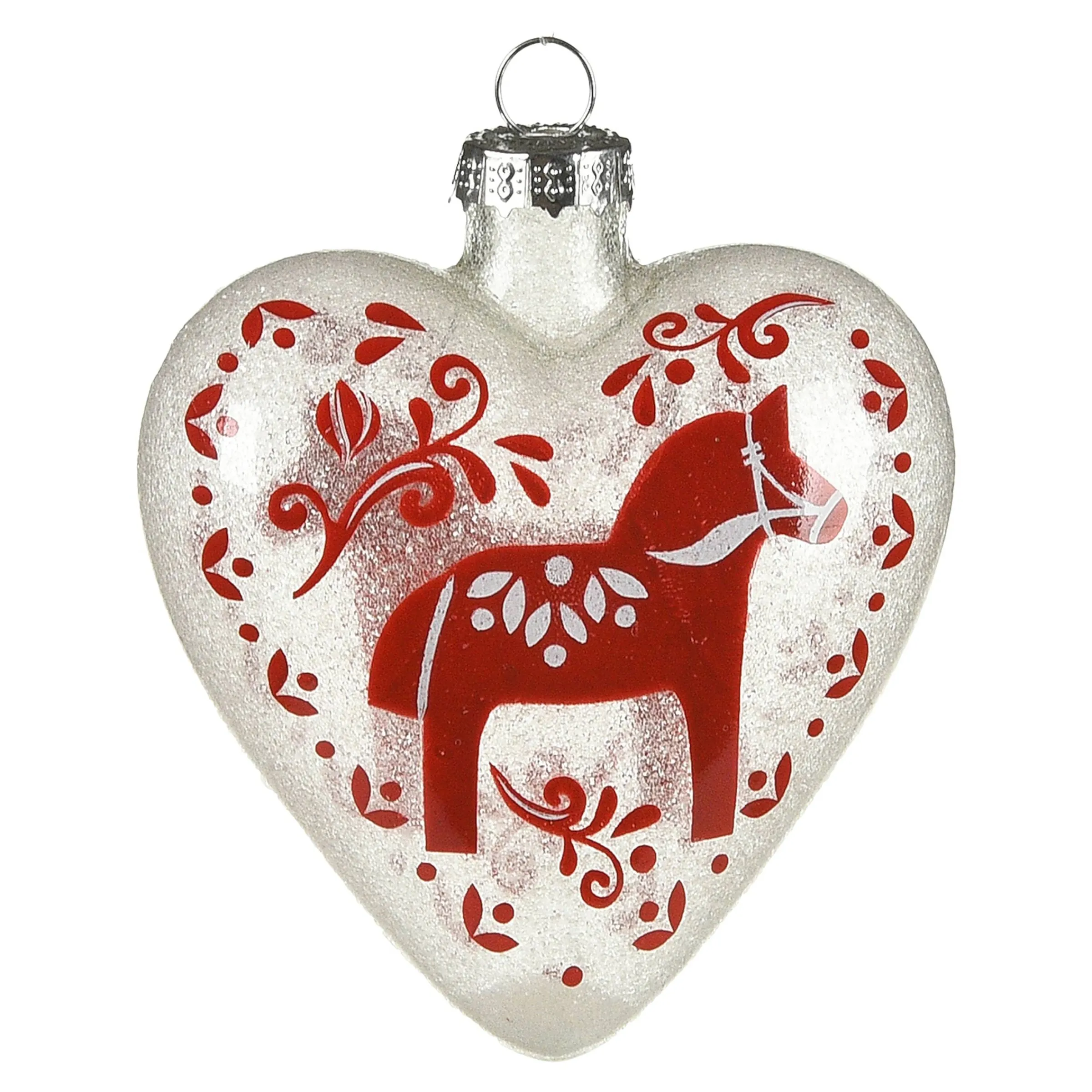 Depot Figuren & Formen^Glas-Baumschmuck Herz Folklore