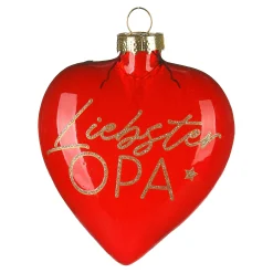 Depot Figuren & Formen^Glas-Baumschmuck Herz Opa