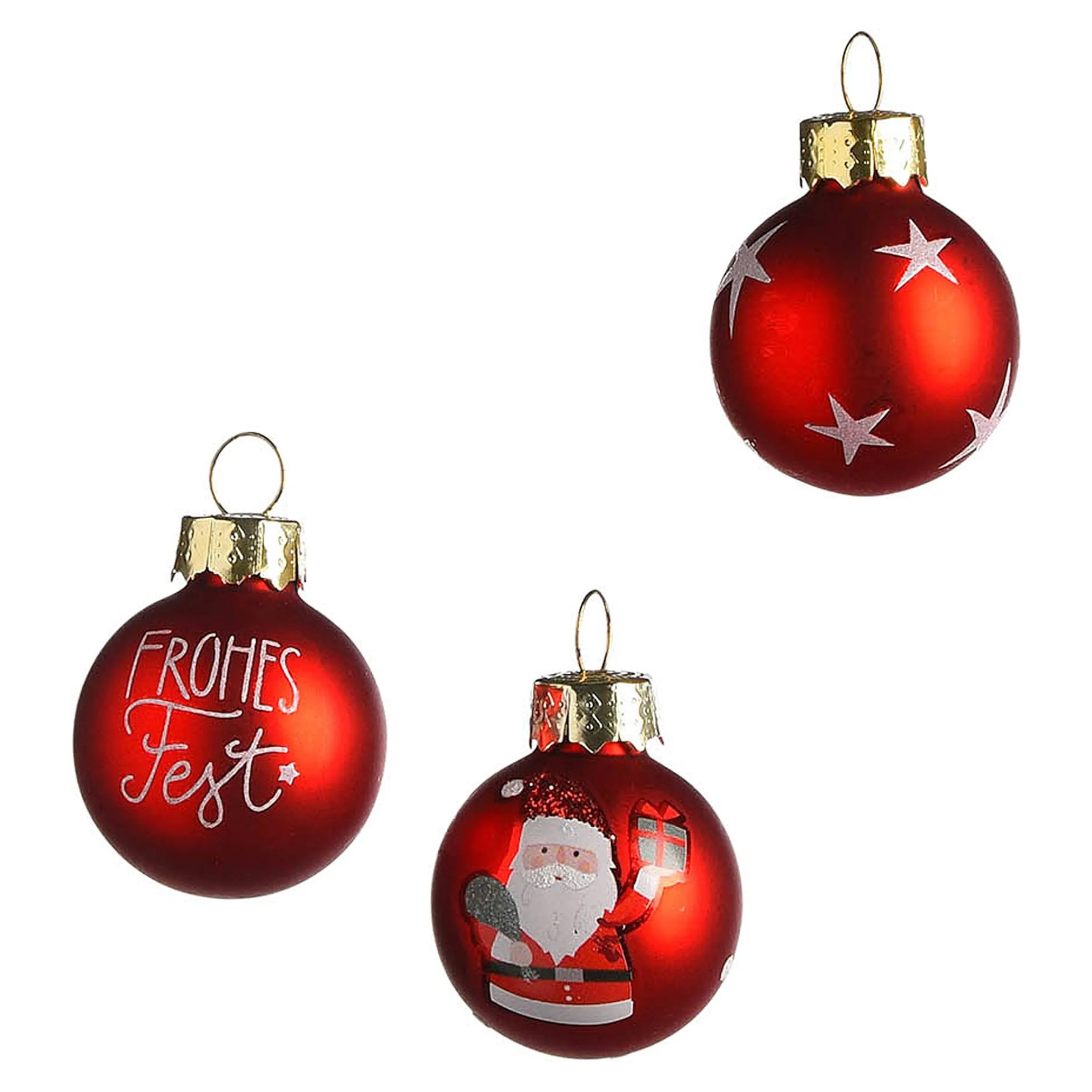 Depot Adventskranz-Deko^Glas-Mini-Weihnachtskugel Frohes Fest