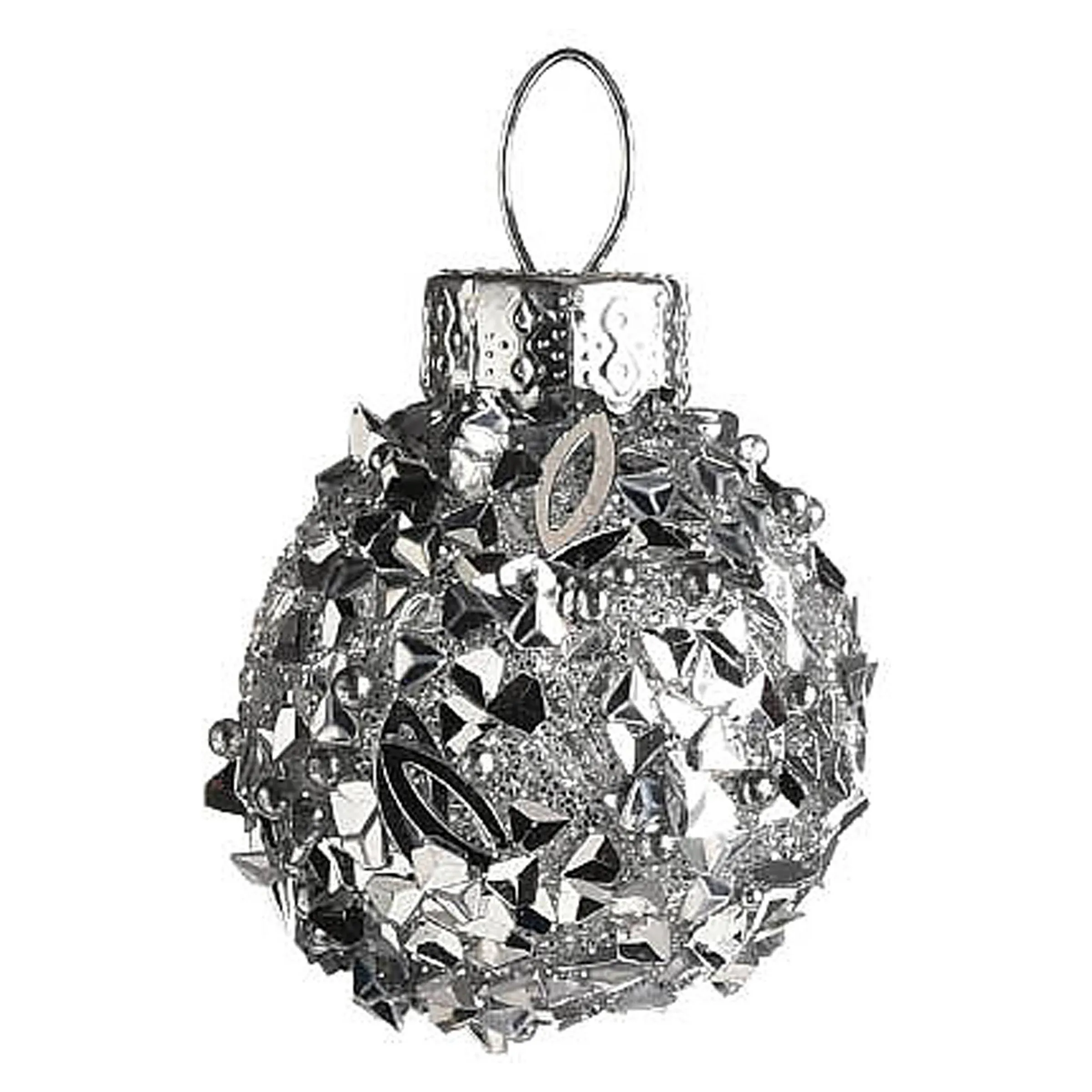 Depot Adventskranz-Deko^Glas-Mini-Weihnachtskugel Glittergranulat