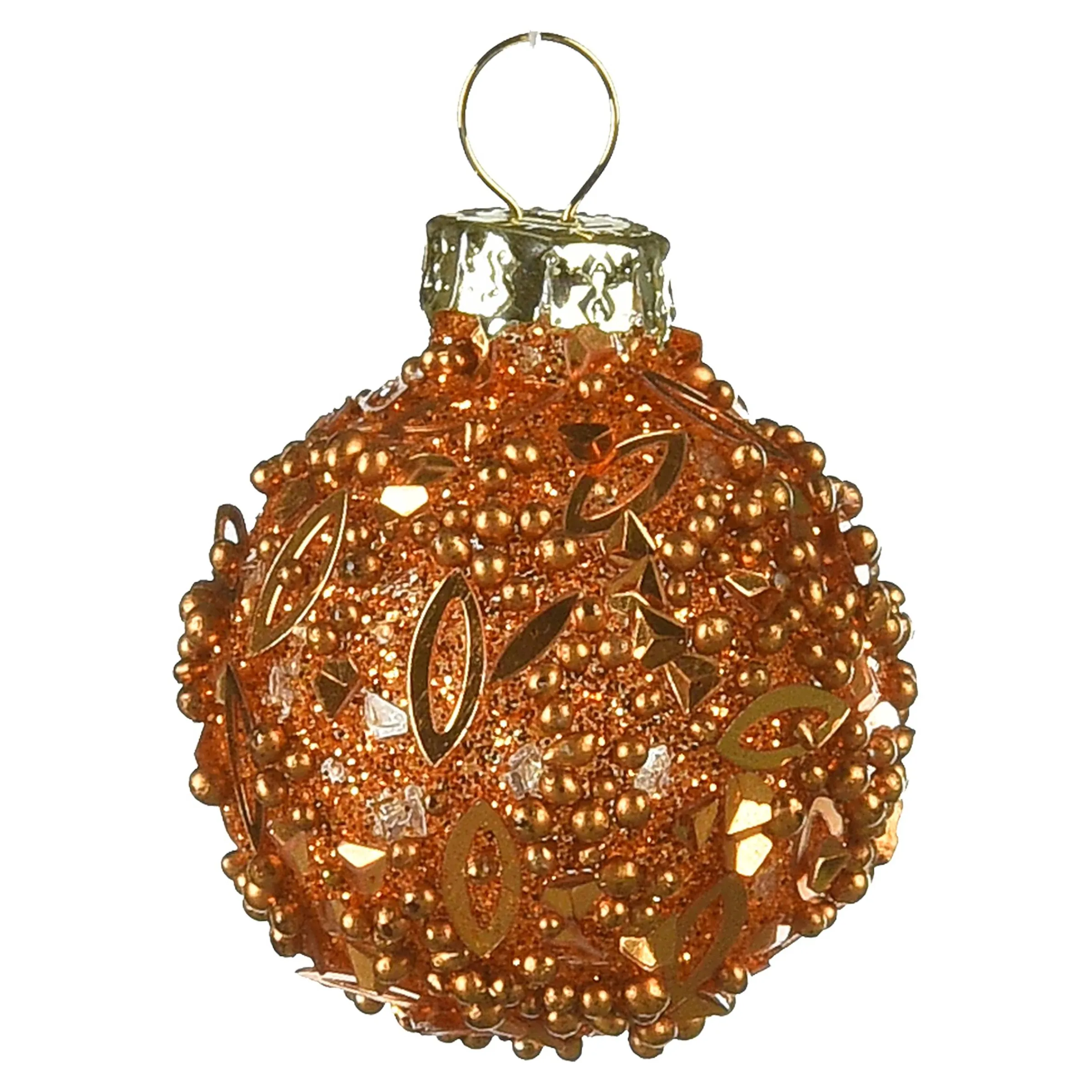 Depot Adventskranz-Deko^Glas-Mini-Weihnachtskugel Glittergranulat