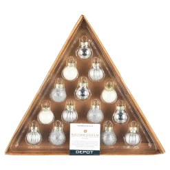 Depot Adventskranz-Deko^Glas-Mini-Weihnachtskugel-Set
