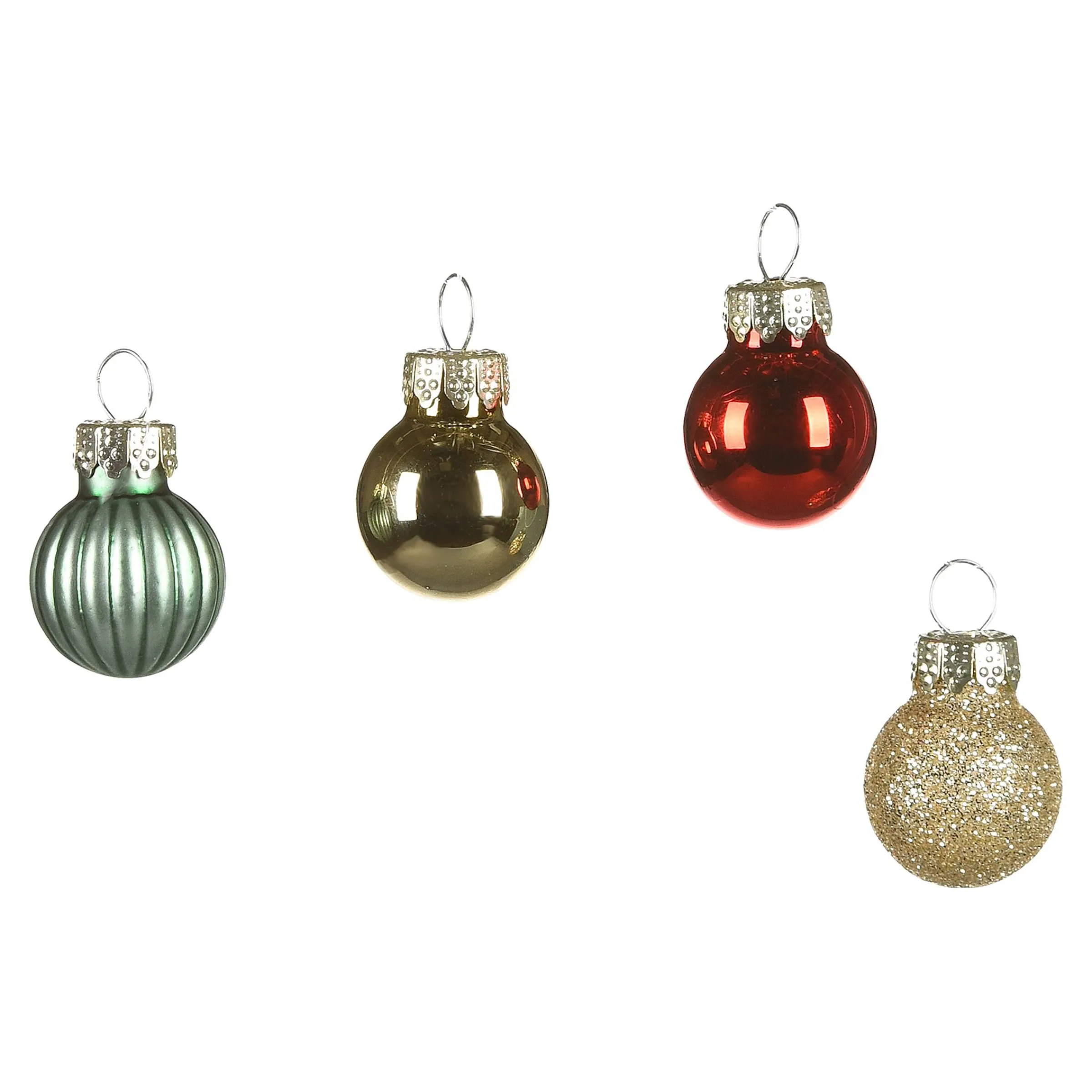 Depot Adventskranz-Deko^Glas-Mini-Weihnachtskugel-Set