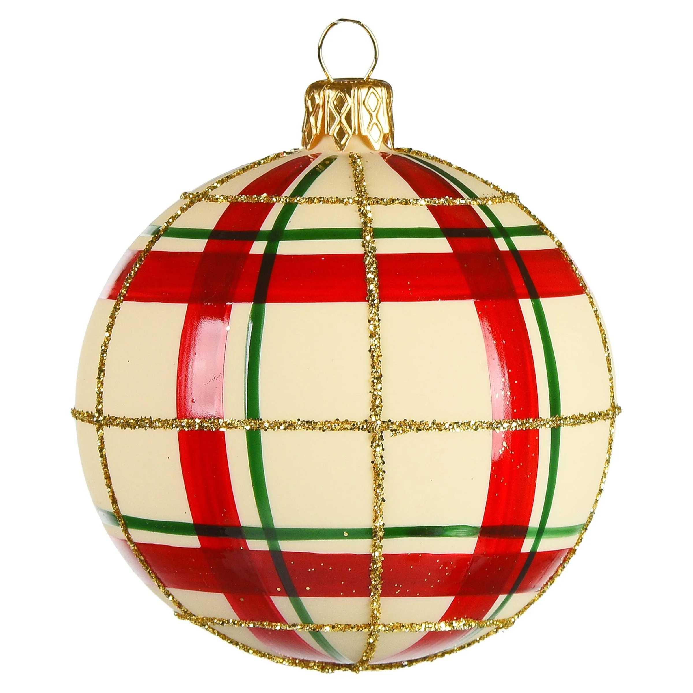 Depot Kugeln & Baumspitzen^Glas-Weihnachtskugel Checkered