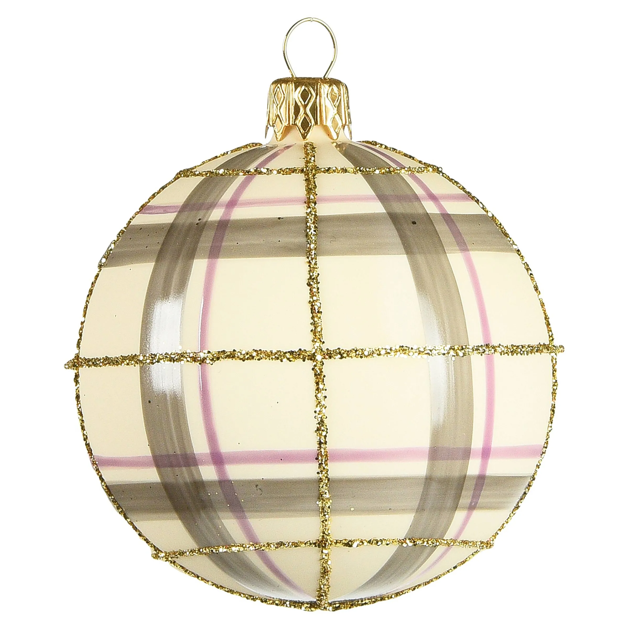 Depot Kugeln & Baumspitzen^Glas-Weihnachtskugel Checkered