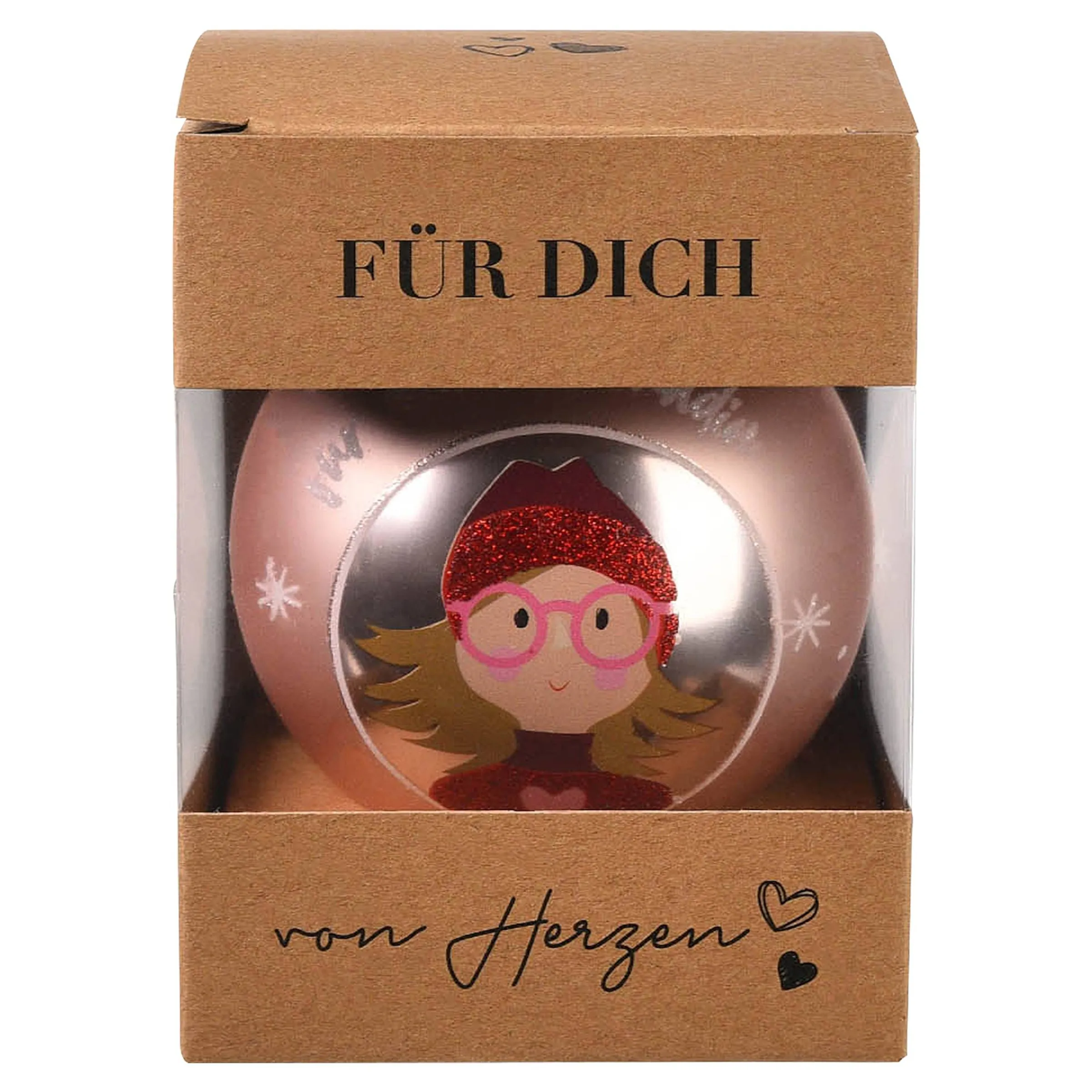 Depot Kugeln & Baumspitzen^Glas-Weihnachtskugel schi Freundin