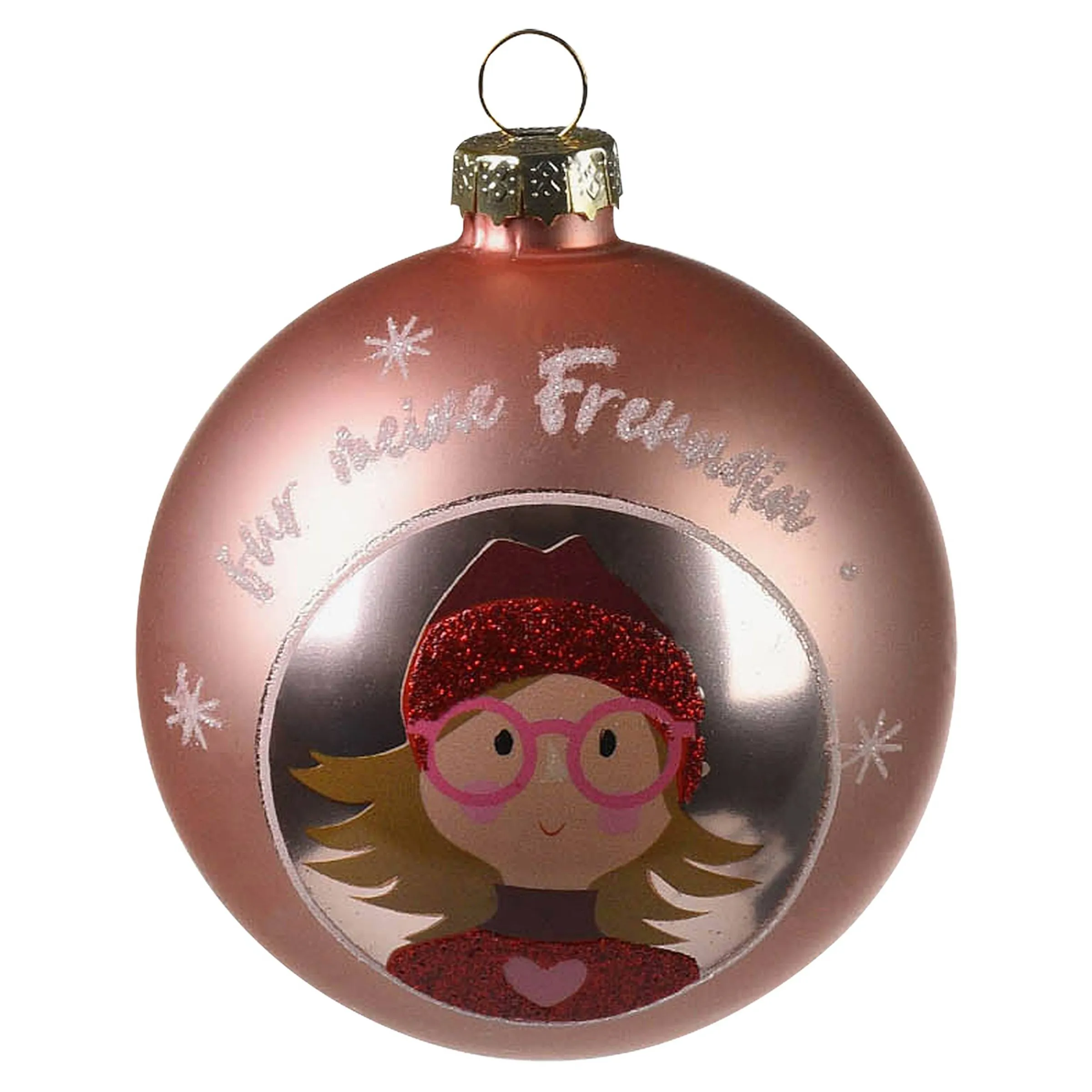 Depot Kugeln & Baumspitzen^Glas-Weihnachtskugel schi Freundin