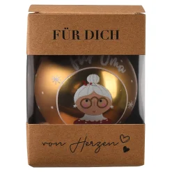 Depot Kugeln & Baumspitzen^Glas-Weihnachtskugel schi Oma