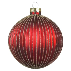 Depot Kugeln & Baumspitzen^Glas-Weihnachtskugel Glitterstripe