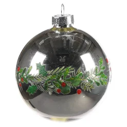 Depot Kugeln & Baumspitzen^Glas-Weihnachtskugel Ilex