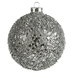 Depot Kugeln & Baumspitzen^Glas-Weihnachtskugel Roundgranulat