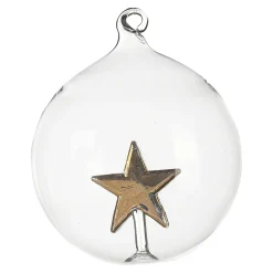 Depot Kugeln & Baumspitzen^Glas-Weihnachtskugel Stern