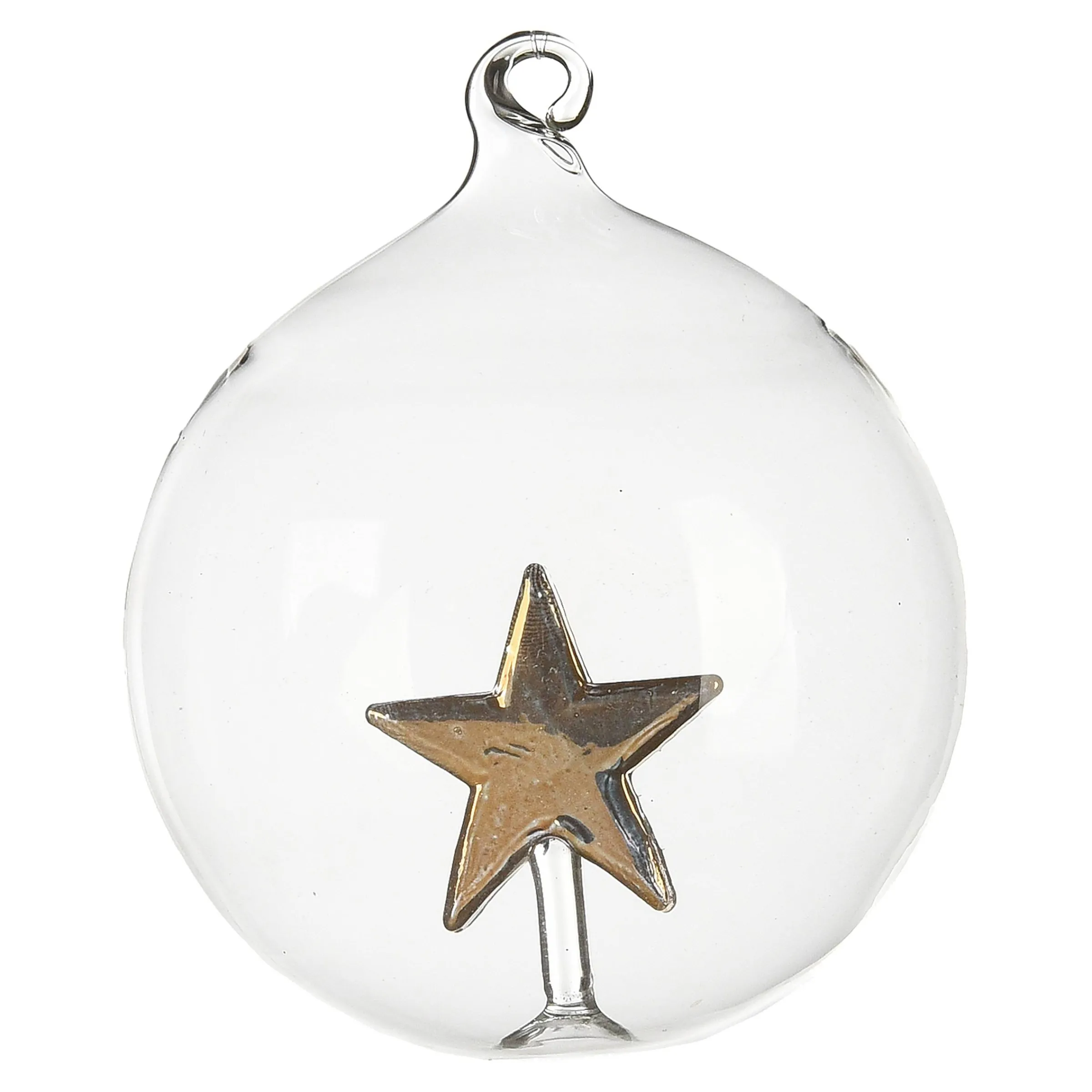 Depot Kugeln & Baumspitzen^Glas-Weihnachtskugel Stern