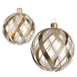 Depot Kugeln & Baumspitzen^Glas-Weihnachtskugel-Set Doublecheck