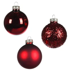 Depot Kugeln & Baumspitzen^Glas-Weihnachtskugel-Set Glimmermix