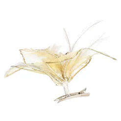 Depot Adventskranz-Deko^Glitzer-Deko-Blume Organza Auf Clip