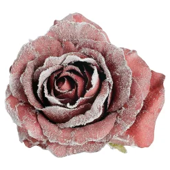 Depot Adventskranz-Deko^Glitzer-Kunstblume Rose Auf Clip