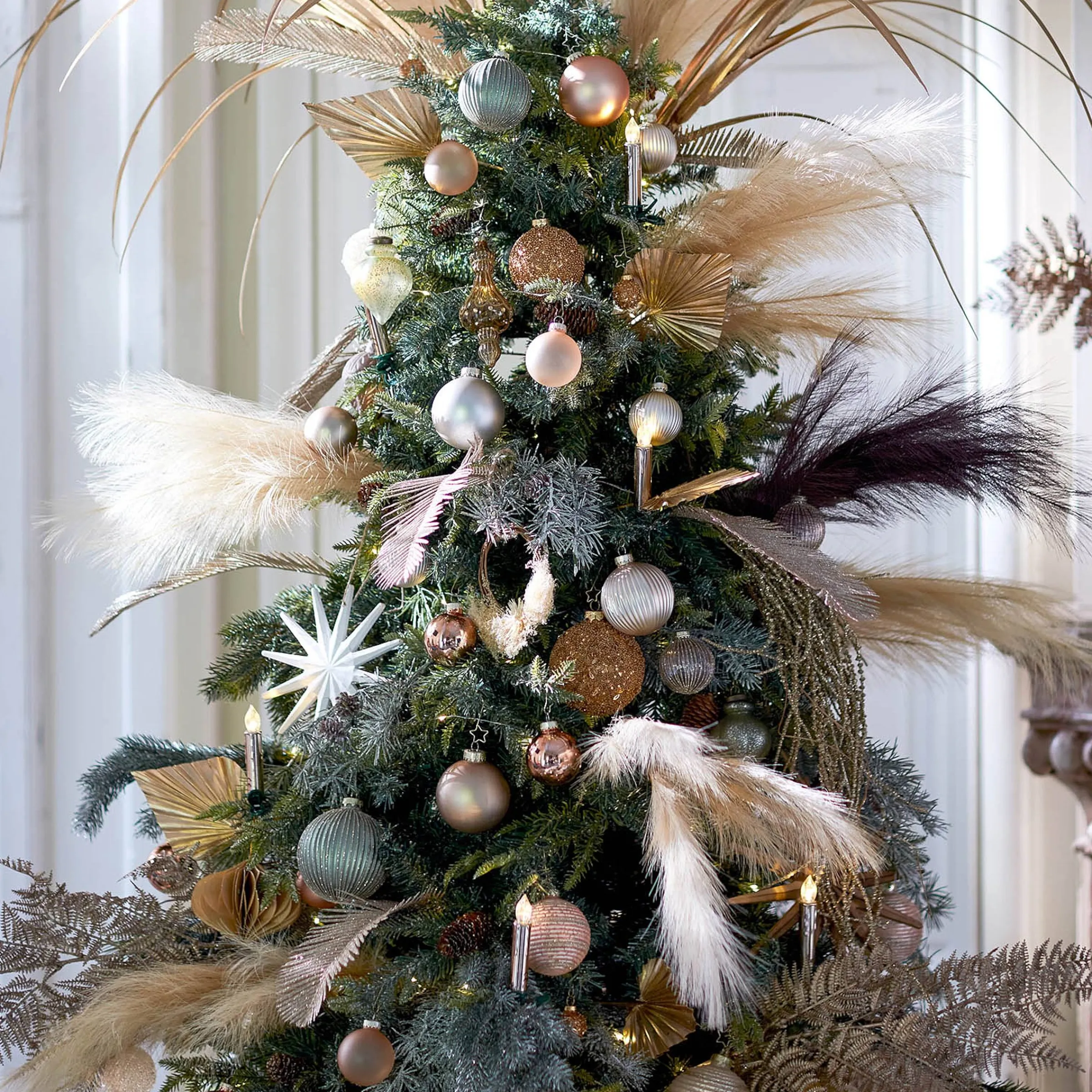 Depot Geschenkideen^Glitzer-Trockenblumen-Bundel Miscanthus