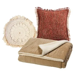 Depot Decken, Felle & Mehr^Kissen-Set & Decke Corduroy