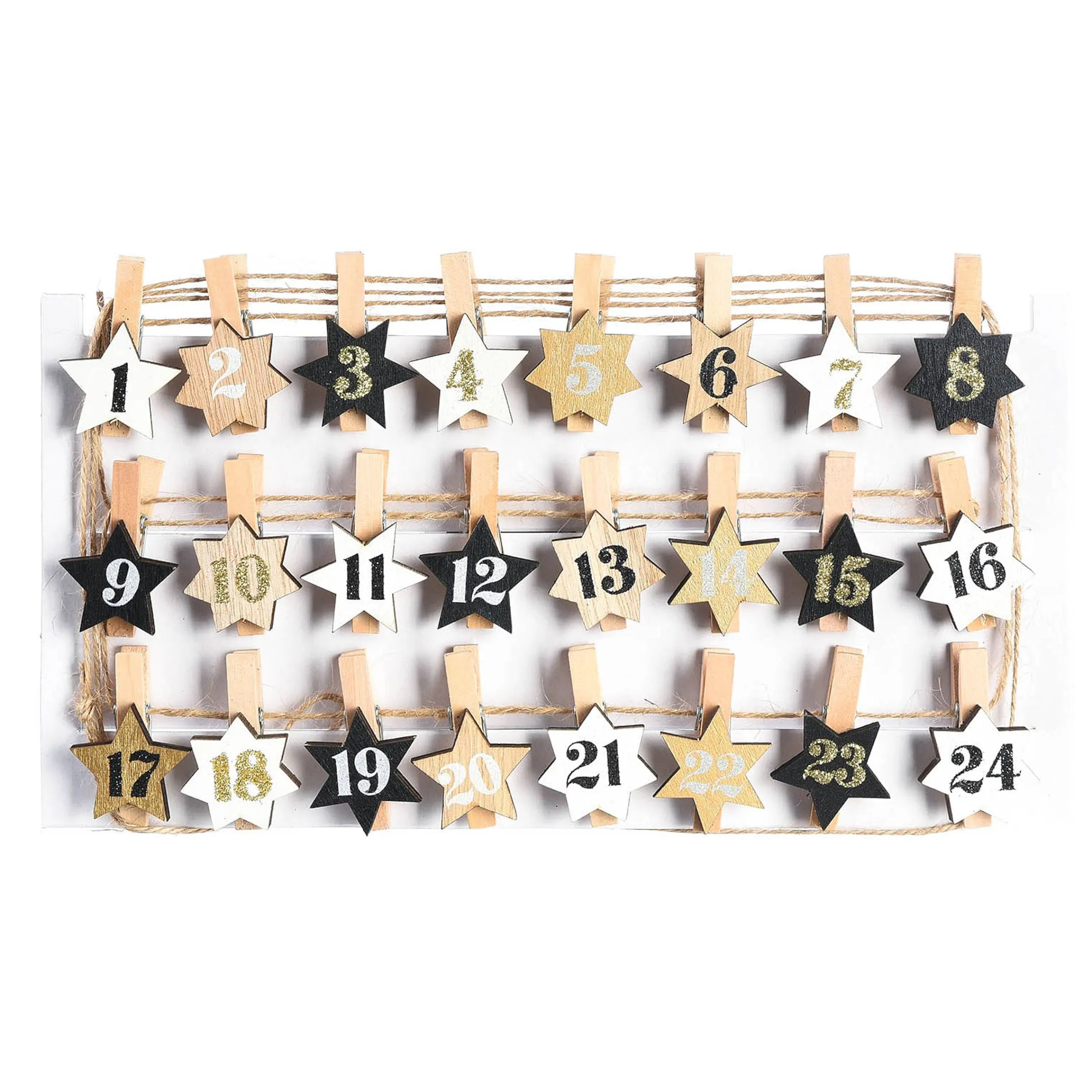 Depot Adventskalender^Klammern-Set Advent