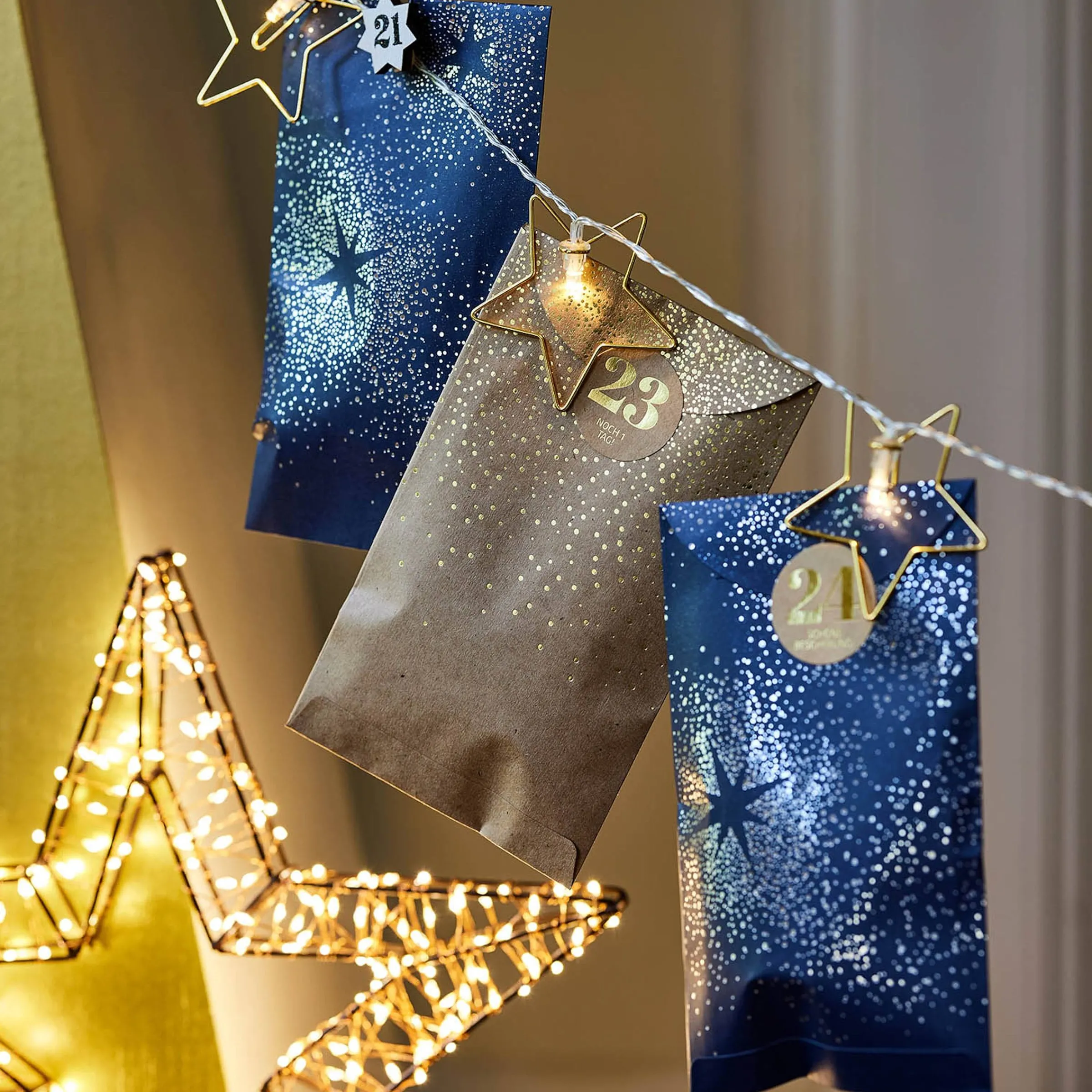 Depot Adventskalender^Klammern-Set Advent