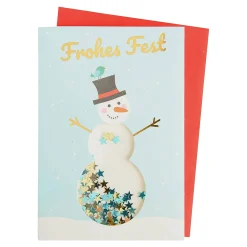 Depot Weihnachtskarten^Klappkarte Schneemann