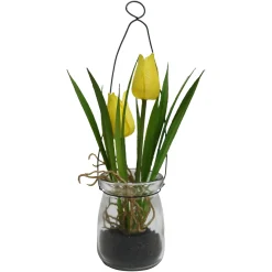 Depot Kunstblume Tulpe In Glasvase> Kunstpflanzen