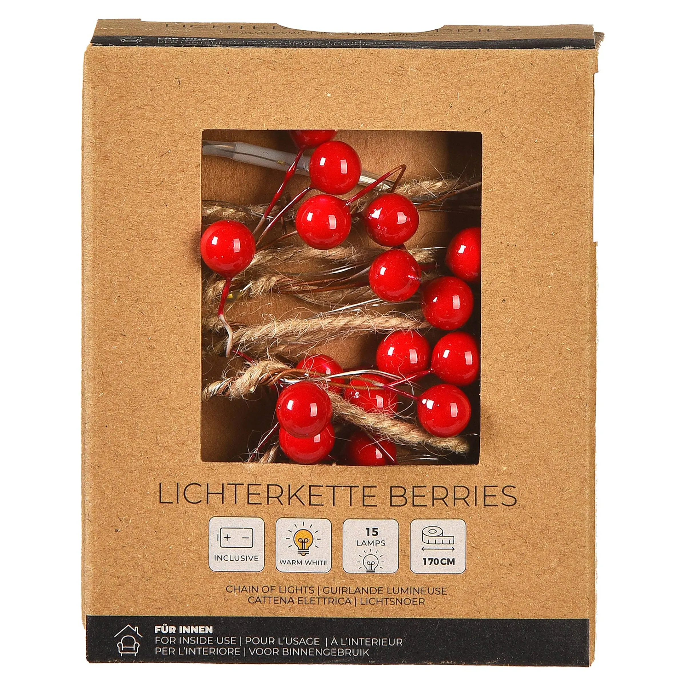 Depot Adventskranz-Deko^Led-Lichterkette Berries