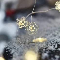 Depot Adventskranz-Deko^Led-Lichterkette Mini-Schneeflocke