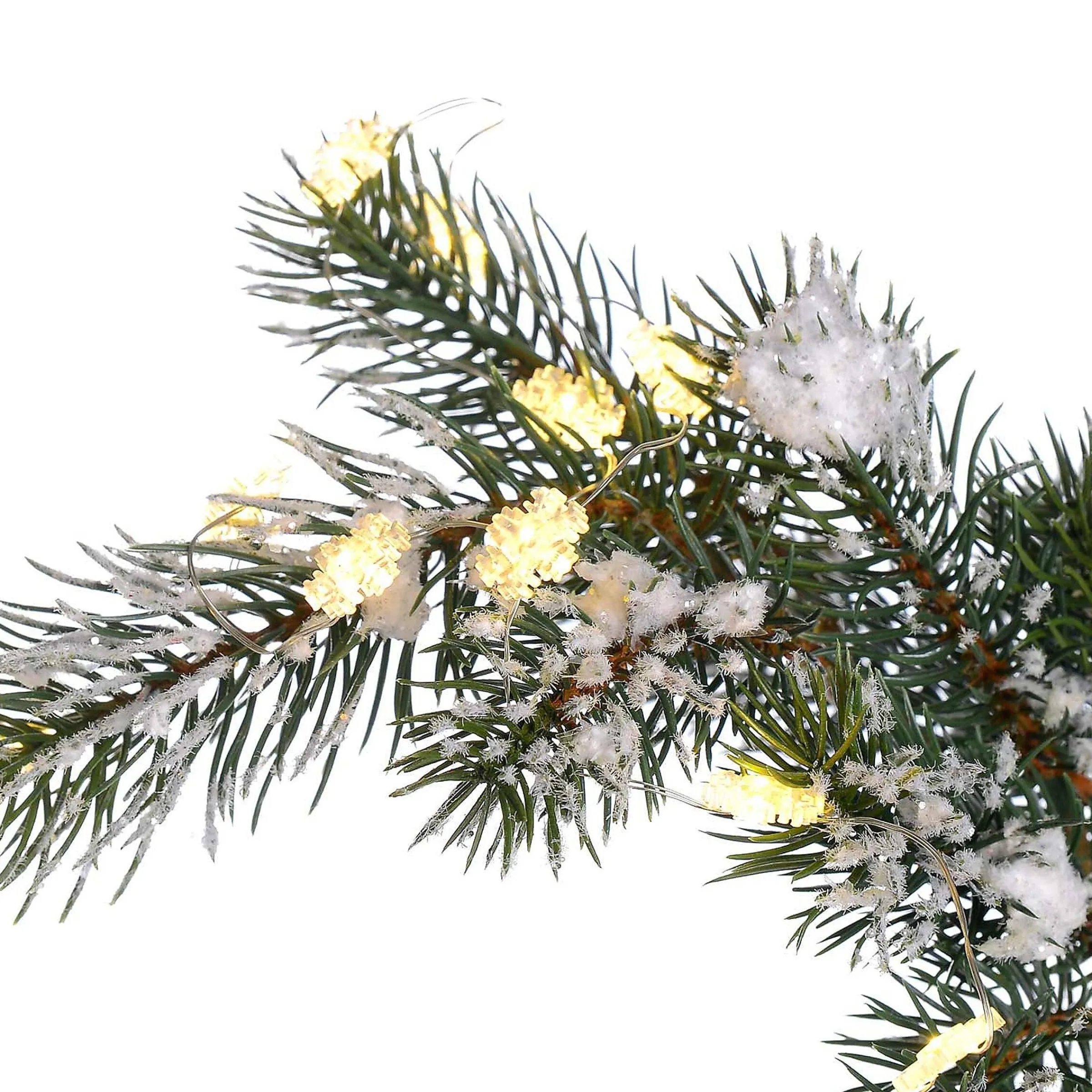 Depot Adventskranz-Deko^Led-Lichterkette Mini-Schneeflocke