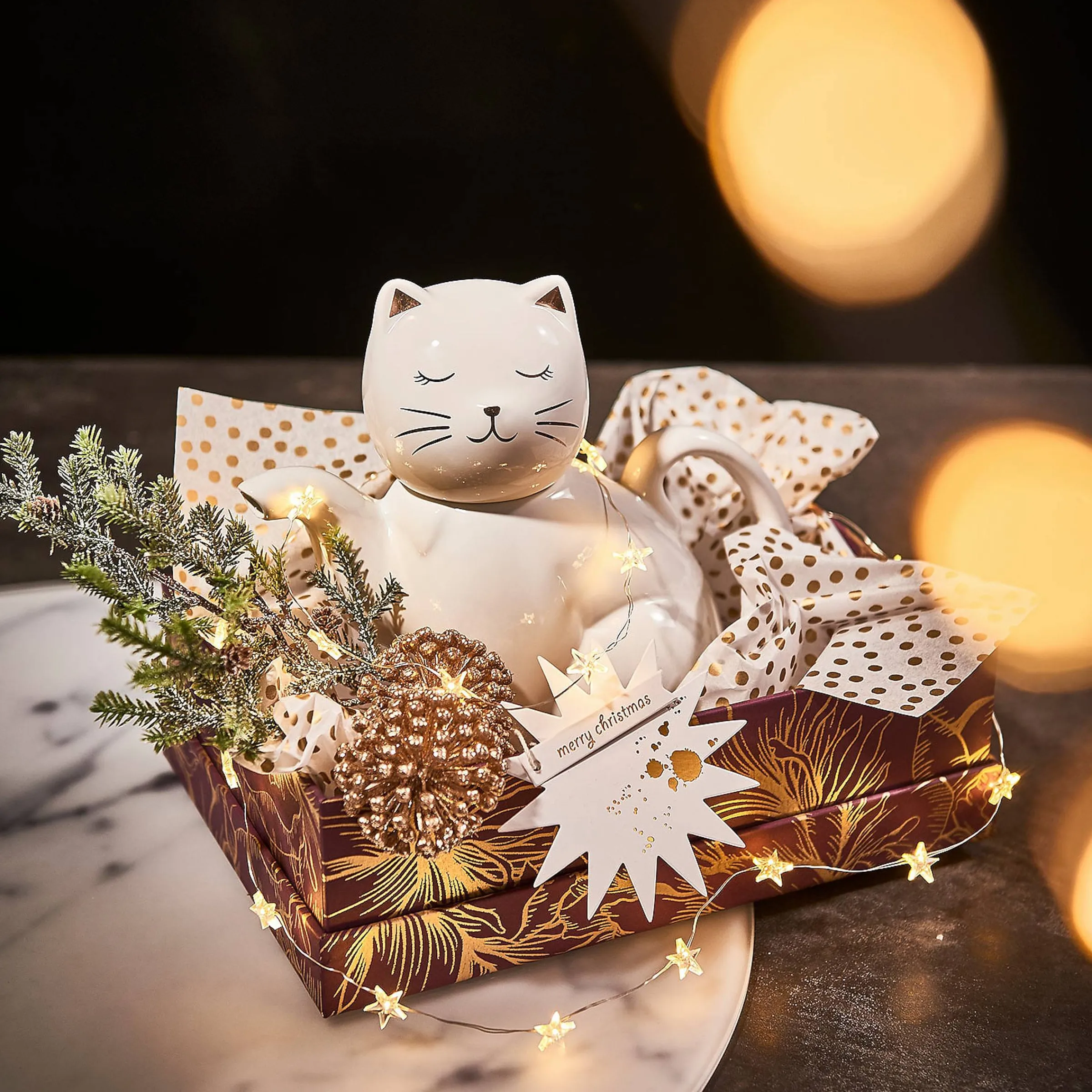 Depot Adventskranz-Deko^Led-Lichterstrang Mini-Sterne