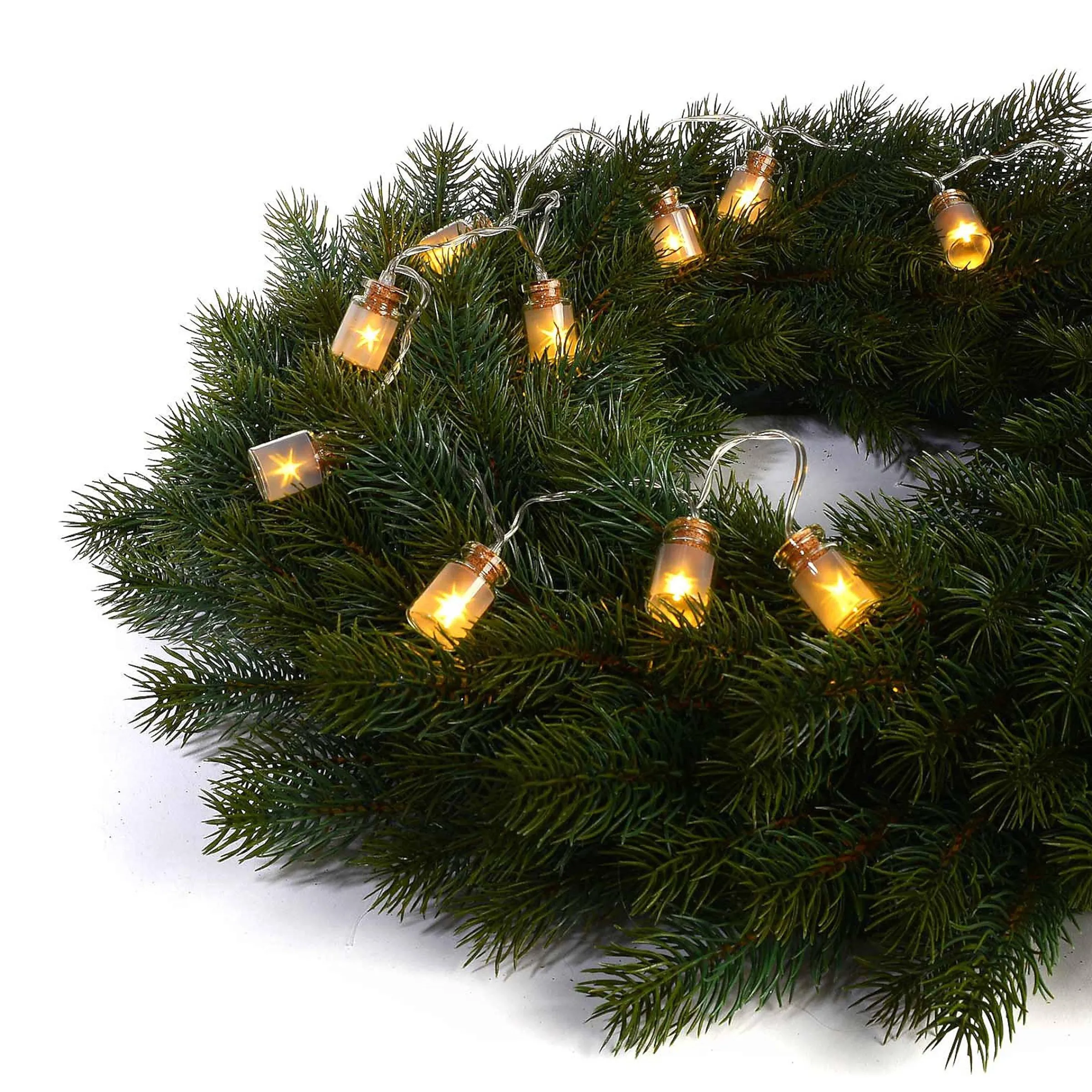 Depot Beleuchtung Für Drinnen^Lichterkette Gläser, 10 Led, Batteriebetrieben
