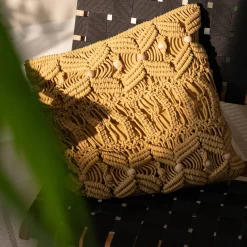 Depot Geschenkideen^Makramee-Kissenhulle Woodie