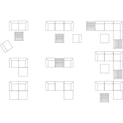 Depot Outdoor-Hockerelement Emil Aus Akazienholz, Modular><noscript><img width=