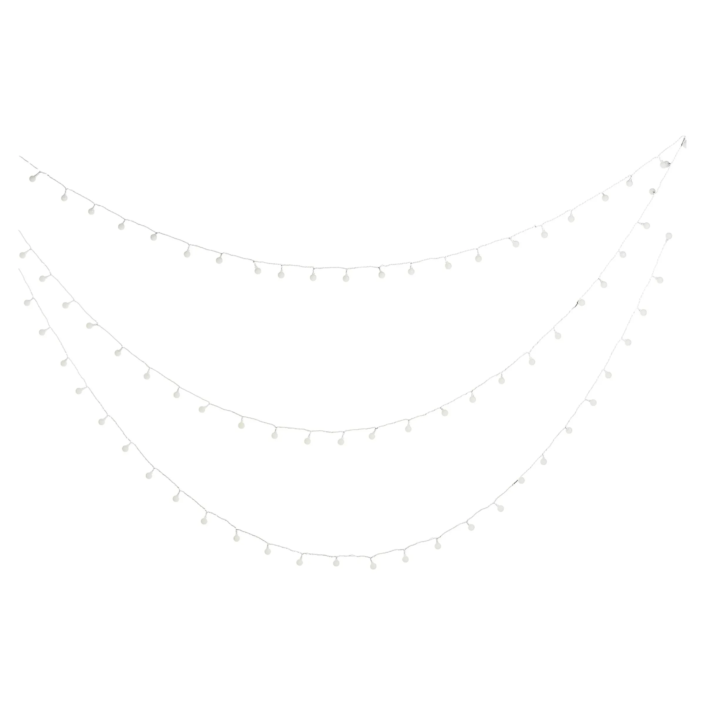 Depot Beleuchtung Für Drinnen^Outdoor-Lichterkette Mini-Schneeballe, 3-Reihig