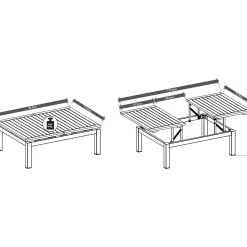 Depot Outdoor-Loungetisch Rica, Verstellbar><noscript><img width=