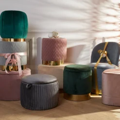 Depot Geschenkideen^Samt-Pouf Agnes Mit Stauraum
